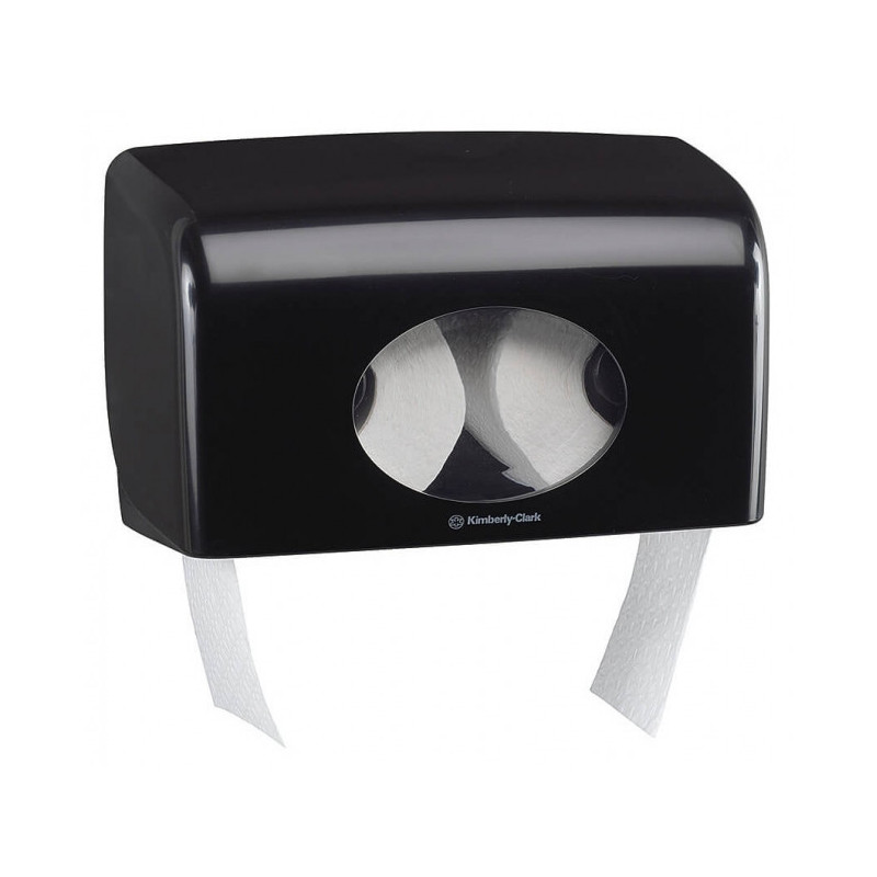 Диспенсер для туалетного паперу в малих рулонах Kimberly-Clark Aquarius чорний 7191