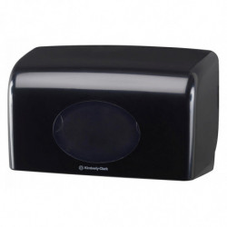 Диспенсер для туалетного паперу в малих рулонах Kimberly-Clark Aquarius чорний 7191