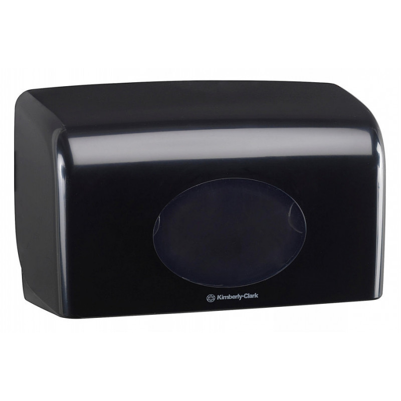 Диспенсер для туалетного паперу в малих рулонах Kimberly-Clark Aquarius чорний 7191