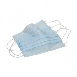 Медична одноразова тришарова маска для обличчя