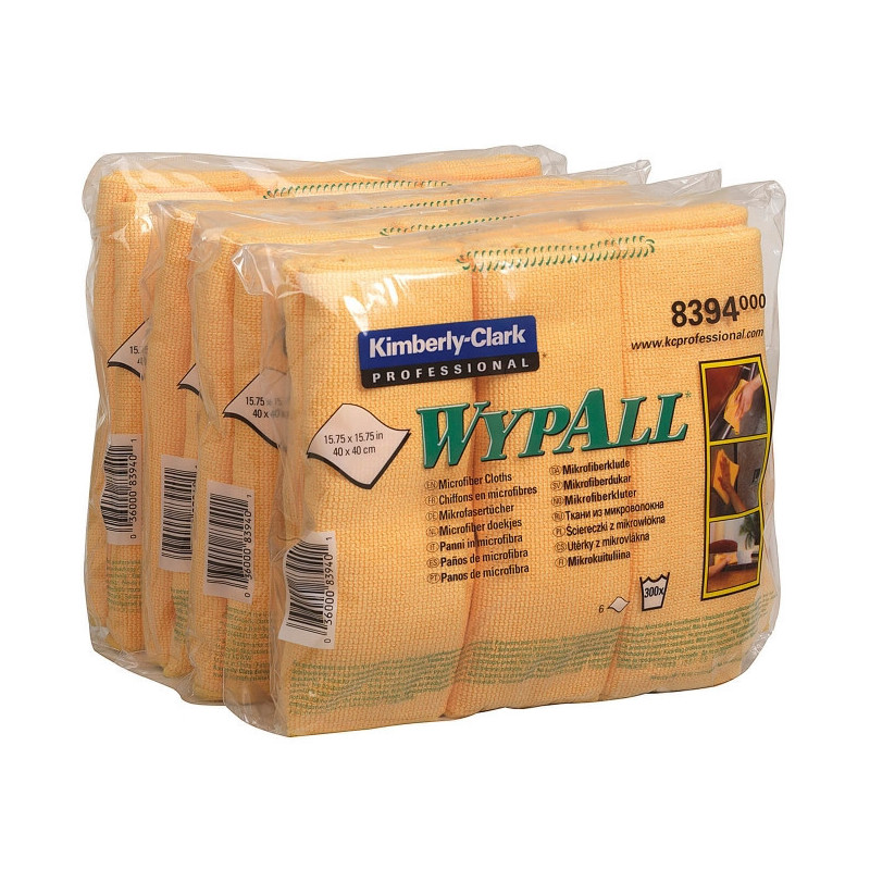 Серветка з мікрофібри жовтого кольору Kimberly-Clark WypAll Microfibre Cloth 8394