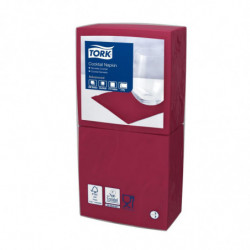 Серветки бордо Tork, 24*24 2 шари, 200 шт. Австрія 477824