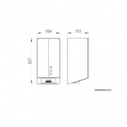 Сушарка для рук Nofer Fuga Evo з ультрафіолетовою бактерицидною лампою, корпус із неіржавкої сталі 01831.UV.S