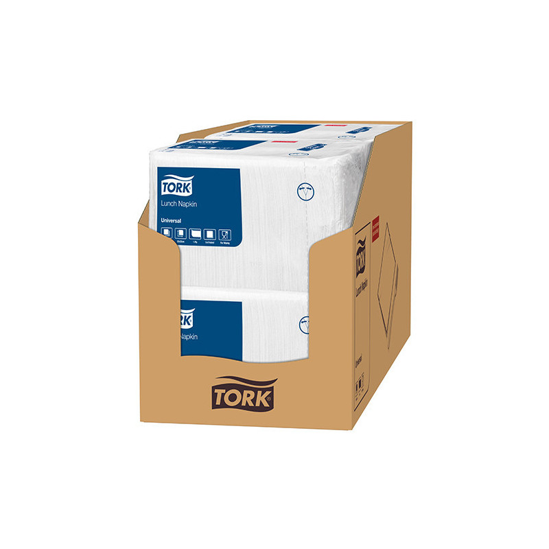 Серветки білі Tork Universal 33*33 одношарові, 500 шт., Італія, арт. 509300
