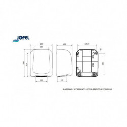 Сушарка для рук Jofel AVE з неіржавкої сталі глянсова