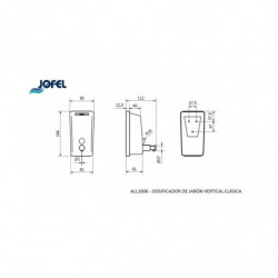 Дозатор для рідкого мила Jofel глянсовий з неіржавкої сталі ALL1006b