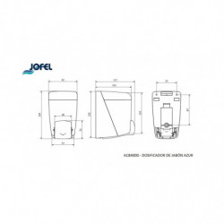 Дозатор для рідкого мила Jofel чорно білого кольору