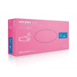 Перчатки розовые Nitrylex...
