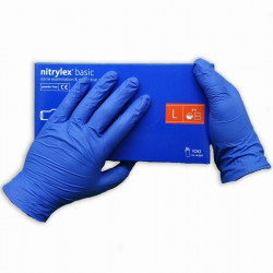 Перчатки синие Nitrylex...